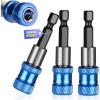 image:imageWORKPRO Drill Bit Extension Set 4Pcs Magnetic Drill Screwdriver Bit Holder Extender with Aluminum Sleeve 14 Inch Hex Quick Release Bit Holder for Drill in 238 4 6 12238