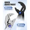 image:imageWORKPRO 2Piece Mini Pliers Set with Pouch 4Inch Water Pump Pliers amp Pliers Wrench HighToughness Alloy Steel Mini Groove Joint Plier amp Smooth Jaw Plier EDC Pliers for Tight Spaces amp Versatile Use