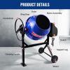 image:imageWORKPRO 46 CuFt Electric Cement Mixer 600W 08HP Portable Concrete Mixer with Wheels amp Stand Steel for Stucco Mortar amp Seeds