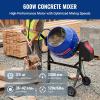 image:imageWORKPRO 46 CuFt Electric Cement Mixer 600W 08HP Portable Concrete Mixer with Wheels amp Stand Steel for Stucco Mortar amp Seeds