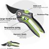 image:imageWORKPRO Bypass Pruning Shears 9 Professional Garden Shears with Adjustable Handle Span Premium Steel Garden Clippers Titanium Coated Garden Tool Cuts Up to 34 Inch8 Bypass