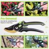 image:imageWORKPRO Bypass Pruning Shears 9 Professional Garden Shears with Adjustable Handle Span Premium Steel Garden Clippers Titanium Coated Garden Tool Cuts Up to 34 Inch9 Bypass