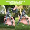 image:imageWORKPRO Bypass Pruning Shears 9 Professional Garden Shears with Adjustable Handle Span Premium Steel Garden Clippers Titanium Coated Garden Tool Cuts Up to 34 Inch9 Bypass