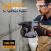 image:imageWORKPROX 20V Cordless Rotary Hammer Drill 78 SDSPlus 20J Hammer Drill for Concrete with 4 Functions Brushless Motor 40Ah Battery amp LED Light Lightweight SDS Hammer Drill for Home Use