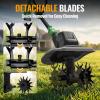 image:imageWORKPROX 20V Cordless Tiller Cultivator 412 Durable Steel tines 8Inch Wide amp Deep Garden Rototiller 40Ah Battery Powered Electric Cultivator for Soil Lawn amp Garden