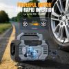 image:imageWORKPROX Tire Inflator Portable Air Compressor 150PSI  12V DC amp 20V Battery Car Air Pump 2 Modes Auto ShutOff Digital Gauge amp LED Light for Car Bike Ball amp Air Mattress