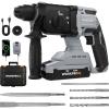 image:imageWORKPROX 20V Cordless Rotary Hammer Drill 78 SDSPlus 20J Hammer Drill for Concrete with 4 Functions Brushless Motor 40Ah Battery amp LED Light Lightweight SDS Hammer Drill for Home Use
