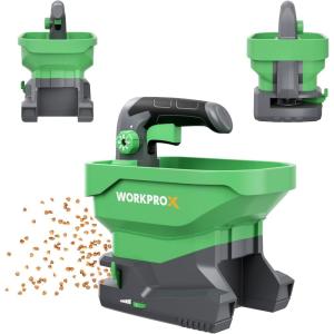 image:imageWORKPROX Battery Powered Fertilizer Spreader 72V Seed Spreader for Salt DeIcer Earth Food Rechargeable Grass Seed Spreader with 8Level Settings and Holds up to 6458 sqft of Product