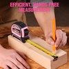 image:imageWORKPRO 25FT Pink Tape Measure Dual Lock Tape Measure with Fractions Every 18 and 132 Accuracy Quick Read Nylon Coated with Magnetic Hook ShockResistant Case and Belt Clip  Pink Ribbon