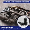 image:imageWORKPRO 6PCS O2 Oxygen Sensor Socket Automotive 38 12 Drive x 1116 78 27mm 22mm O2 Sensor Socket Removal Tool and Thread Chaser Set for Oil Pressure Vacuum Thermal Oxygen Sensors