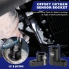 image:imageWORKPRO 6PCS O2 Oxygen Sensor Socket Automotive 38 12 Drive x 1116 78 27mm 22mm O2 Sensor Socket Removal Tool and Thread Chaser Set for Oil Pressure Vacuum Thermal Oxygen Sensors