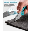 image:imageWORKPRO Box Cutter Utility Knife Quick Change Blade Razor Knife Folding Pocket Knife with Belt Clip and Axis Lock 10 Extra Blades Included PinkBlue