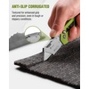 image:imageWORKPRO Box Cutter Utility Knife Quick Change Blade Razor Knife Folding Pocket Knife with Belt Clip and Axis Lock 10 Extra Blades Included PinkGreen