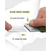 image:imageWORKPRO Box Cutter Utility Knife Quick Change Blade Razor Knife Folding Pocket Knife with Belt Clip and Axis Lock 10 Extra Blades Included PinkGreen