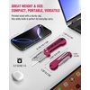 image:imageWORKPRO Box Cutter Utility Knife Quick Change Blade Razor Knife Folding Pocket Knife with Belt Clip and Axis Lock 10 Extra Blades Included PinkRose Pink
