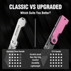 image:imageWORKPRO Folding Utility Knife with 10 Extra SK5 Blades EDC Razor Sharp Knife with G10 Handle Quick Change Box Cutter with Belt Clip for Heavy Duty DIY Home Office amp Artcraft Use  PinkPinkG10 Handle1 pack