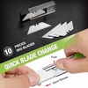 image:imageWORKPRO Folding Utility Knife with 10 Extra SK5 Blades EDC Razor Sharp Knife with G10 Handle Quick Change Box Cutter with Belt Clip for Heavy Duty DIY Home Office amp Artcraft Use  PinkMulticolor3 pack