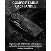 image:imageWORKPRO Folding Utility Knife with 10 Extra SK5 Blades EDC Razor Sharp Knife with G10 Handle Quick Change Box Cutter with Belt Clip for Heavy Duty DIY Home Office amp Artcraft Use  PinkBlackG10 Handle3 pack