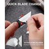 image:imageWORKPRO Folding Utility Knife with 10 Extra SK5 Blades EDC Razor Sharp Knife with G10 Handle Quick Change Box Cutter with Belt Clip for Heavy Duty DIY Home Office amp Artcraft Use  PinkBlackG10 Handle3 pack