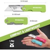 image:imageWORKPRO Folding Utility Knife with 10 Extra SK5 Blades EDC Razor Sharp Knife with G10 Handle Quick Change Box Cutter with Belt Clip for Heavy Duty DIY Home Office amp Artcraft Use  PinkMulticolor3 pack