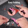 image:imageWORKPRO Folding Utility Knife with 10 Extra SK5 Blades EDC Razor Sharp Knife with G10 Handle Quick Change Box Cutter with Belt Clip for Heavy Duty DIY Home Office amp Artcraft Use  PinkPinkG10 Handle1 pack