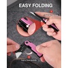 image:imageWORKPRO Folding Utility Knife with 10 Extra SK5 Blades EDC Razor Sharp Knife with G10 Handle Quick Change Box Cutter with Belt Clip for Heavy Duty DIY Home Office amp Artcraft Use  PinkMulticolorG10 Handle3 pack