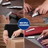 image:imageWORKPRO Folding Utility Knife with 10 Extra SK5 Blades EDC Razor Sharp Knife with G10 Handle Quick Change Box Cutter with Belt Clip for Heavy Duty DIY Home Office amp Artcraft Use  PinkSilver3 pack