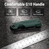 image:imageWORKPRO Folding Utility Knife with 10 Extra SK5 Blades EDC Razor Sharp Knife with G10 Handle Quick Change Box Cutter with Belt Clip for Heavy Duty DIY Home Office amp Artcraft Use  PinkGreenG10 Handle1 pack