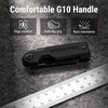 image:imageWORKPRO Folding Utility Knife with 10 Extra SK5 Blades EDC Razor Sharp Knife with G10 Handle Quick Change Box Cutter with Belt Clip for Heavy Duty DIY Home Office amp Artcraft Use  PinkBlackG10 Handle1 pack