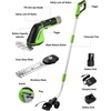 image:imageWORKPRO 12V Cordless Grass Shear 2in1 Electric Hedge Trimmer amp Grass Cutter with 37 Wheeled Extension Pole 20Ah Battery 1Hour Fast Charger Lightweight Bush Trimmer for Lawn and Garden