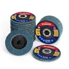 image:imageWORKPRO 20Pack Flap Discs 412inch Arbor Size 78inch T29 Zirconia Abrasive Grinding Wheel and Flap Sanding Disc Includes 120 GritMulti Grit