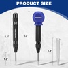 image:imageWORKPRO 2PCS Automatic Center Punch with an Extra Replacement Tip Adjustable Spring Loaded Center Punch Metal Punch Tool Center Hole Punch for Wood Metal Plastic2pcs Auto Center Punches with a Replacement Tip