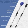 image:imageWORKPRO 2PCS Automatic Center Punch with an Extra Replacement Tip Adjustable Spring Loaded Center Punch Metal Punch Tool Center Hole Punch for Wood Metal Plastic2pcs Auto Center Punches with a Replacement Tip