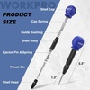 image:imageWORKPRO 2PCS Automatic Center Punch with an Extra Replacement Tip Adjustable Spring Loaded Center Punch Metal Punch Tool Center Hole Punch for Wood Metal PlasticAuto Center Punch