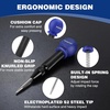 image:imageWORKPRO 2PCS Automatic Center Punch with an Extra Replacement Tip Adjustable Spring Loaded Center Punch Metal Punch Tool Center Hole Punch for Wood Metal PlasticAuto Center Punch