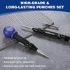 image:imageWORKPRO 2PCS Automatic Center Punch with an Extra Replacement Tip Adjustable Spring Loaded Center Punch Metal Punch Tool Center Hole Punch for Wood Metal Plastic2pcs Auto Center Punches with a Replacement Tip