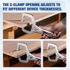 image:imageWORKPRO 4Piece 6 Locking CClamp with Swivel Pads Set Heavy Duty Adjustable Vise Grip Pliers 4 Pack Welding Clamp for Woodworking Metalworking Auto Repair and Home Workshop11inch