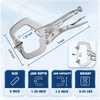 image:imageWORKPRO 4Piece 6 Locking CClamp with Swivel Pads Set Heavy Duty Adjustable Vise Grip Pliers 4 Pack Welding Clamp for Woodworking Metalworking Auto Repair and Home Workshop6inch