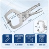 image:imageWORKPRO 4Piece 6 Locking CClamp with Swivel Pads Set Heavy Duty Adjustable Vise Grip Pliers 4 Pack Welding Clamp for Woodworking Metalworking Auto Repair and Home Workshop6inch