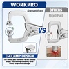 image:imageWORKPRO 4Piece 6 Locking CClamp with Swivel Pads Set Heavy Duty Adjustable Vise Grip Pliers 4 Pack Welding Clamp for Woodworking Metalworking Auto Repair and Home Workshop11inch