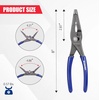 image:imageWORKPRO 8 Long Nose Slip Joint Pliers CRV Needle Nose Pliers with Comfortable Grip Handles 3Zone Serrated Jaw from Premium Steel for Clamping Tightening and Loosening