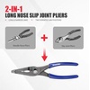 image:imageWORKPRO 8 Long Nose Slip Joint Pliers CRV Needle Nose Pliers with Comfortable Grip Handles 3Zone Serrated Jaw from Premium Steel for Clamping Tightening and Loosening