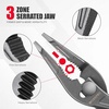 image:imageWORKPRO 8 Long Nose Slip Joint Pliers CRV Needle Nose Pliers with Comfortable Grip Handles 3Zone Serrated Jaw from Premium Steel for Clamping Tightening and Loosening