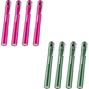 image:imageWORKPRO 4 Pack Pink Pen Light Set amp 4 Pack Green Pen Light Set