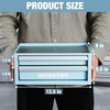 image:imageWORKPRO 125 Mini Tool Box with 2 Drawers amp 1 Open Top Storage Small Metal Tool Chest with PVC Liners amp PP Feet Pads Cold Rolled Steel Toolbox with Drawer Liners amp Magnetic TabsMacaron Blue