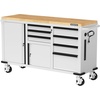 image:imageWORKPRO 62 x 20 7Drawer amp 2Door Rolling Tool Chest with Stainless Countertop Locking System Heavy Duty Tool Storage Cabinet for Garage Warehouse amp Kitchen 1000 lbs CapacityWood