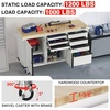 image:imageWORKPRO 62 x 20 7Drawer amp 2Door Rolling Tool Chest with Stainless Countertop Locking System Heavy Duty Tool Storage Cabinet for Garage Warehouse amp Kitchen 1000 lbs CapacityWood