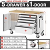 image:imageWORKPRO 62 x 20 7Drawer amp 2Door Rolling Tool Chest with Stainless Countertop Locking System Heavy Duty Tool Storage Cabinet for Garage Warehouse amp Kitchen 1000 lbs CapacityWood