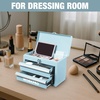 image:imageWORKPRO Portable Mini Tool Box 2 Drawers Metal Tool Chest with Ball Bearing Slides Top Storagewith Latch Ergonomic Carrying Handle Mechanic Toolbox with PVC Liners and PP Feet PadsMacaron Blue
