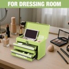 image:imageWORKPRO Portable Mini Tool Box 2 Drawers Metal Tool Chest with Ball Bearing Slides Top Storagewith Latch Ergonomic Carrying Handle Mechanic Toolbox with PVC Liners and PP Feet PadsMacaron Green